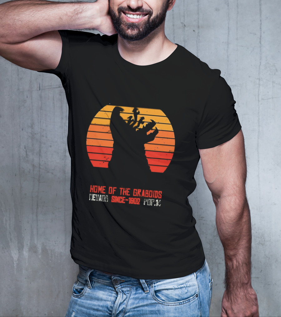 Perfection Nevada Home Of The Graboids Since 1902 Pop 14 Vintage Sunset T-Shirt