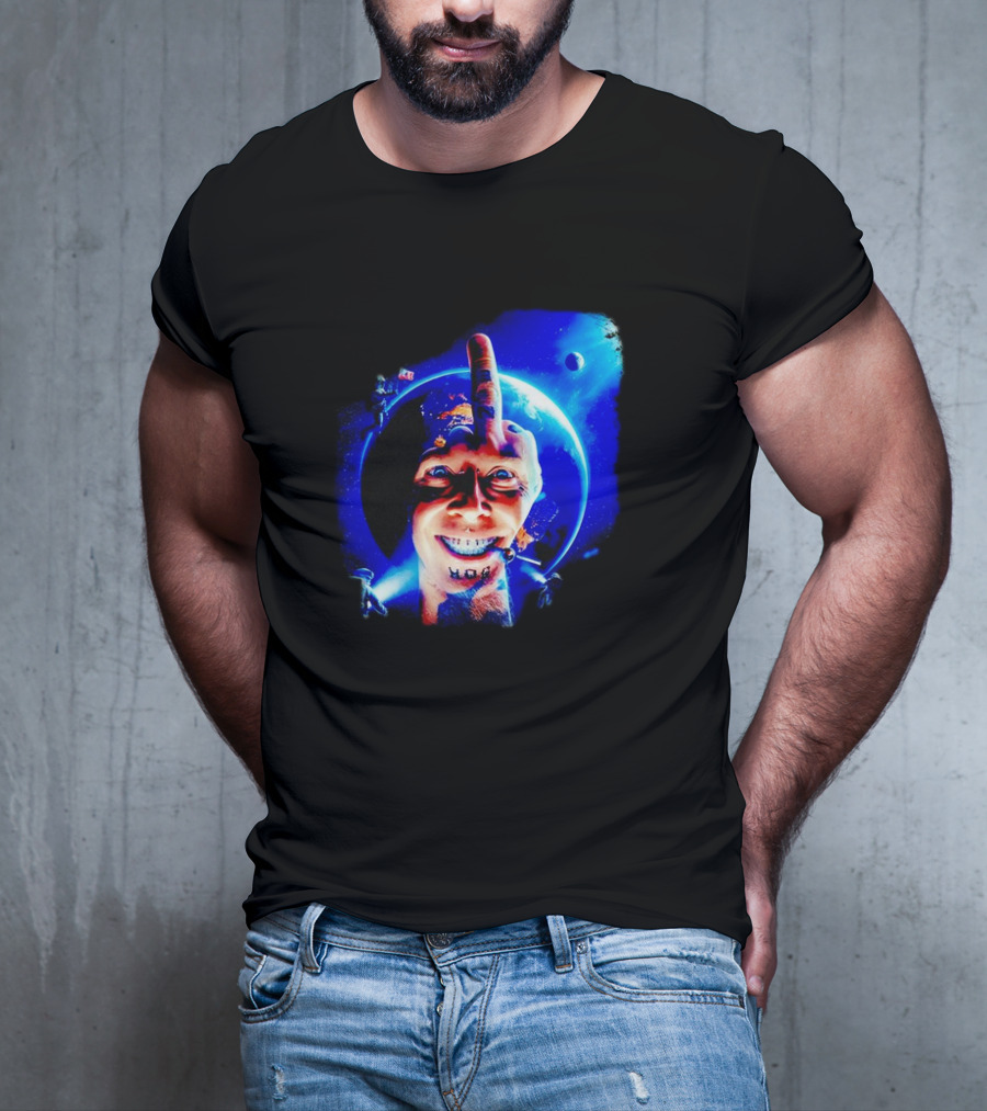HOG Tom Middle Finger Space Grin T-Shirt