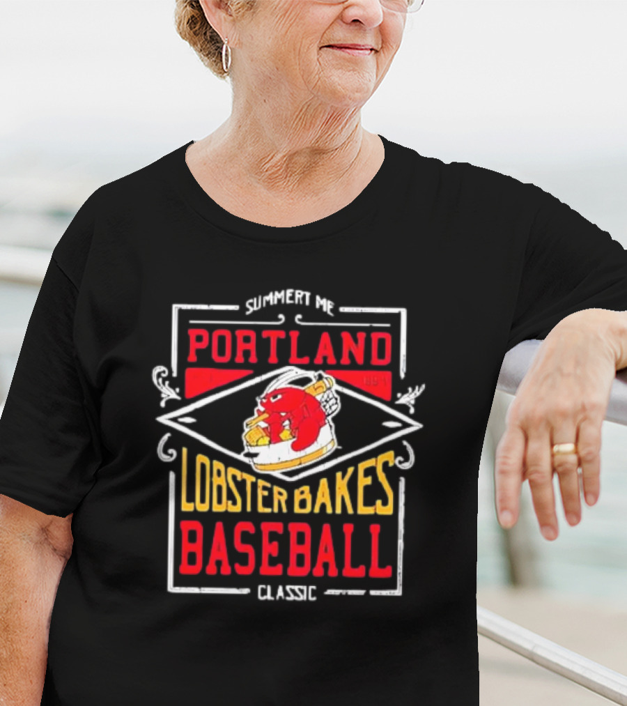 Portland Lobster Bakes Baseball Classic Summer ME Est 1994 T-Shirt