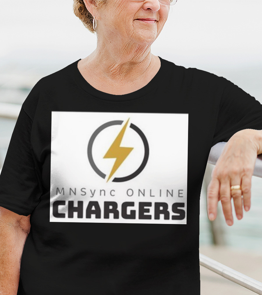 MNSync Online Chargers Lightning Bolt Emblem T-Shirt