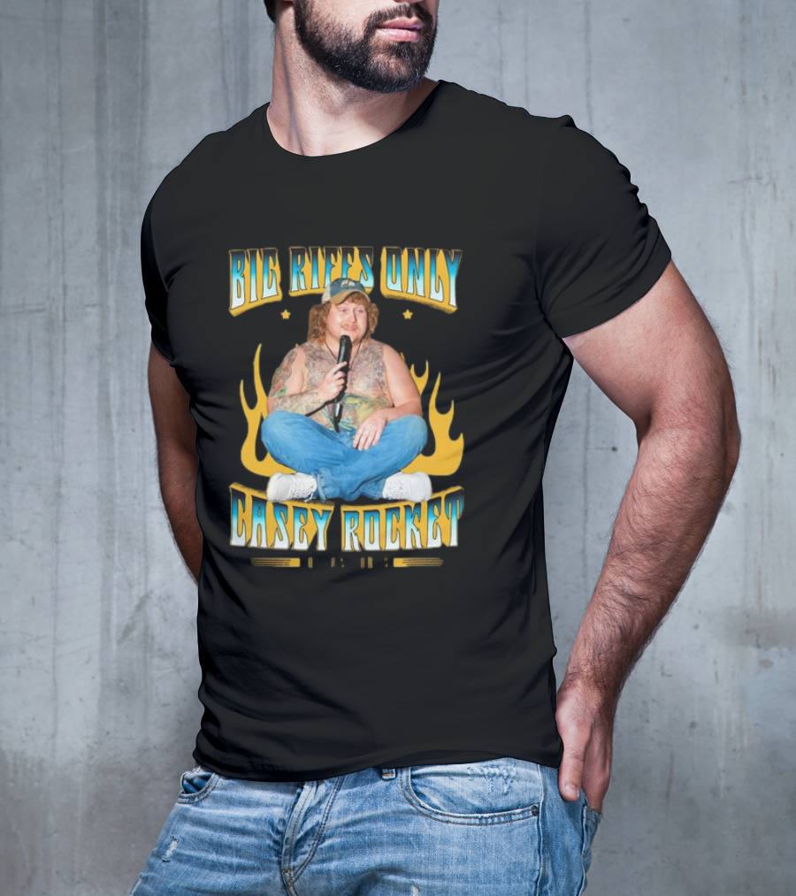 Big Riffs Only Casey Rocket Flame T-Shirt