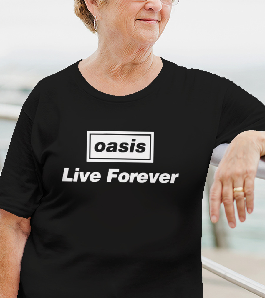 Oasis Live Forever Music Band T-Shirt