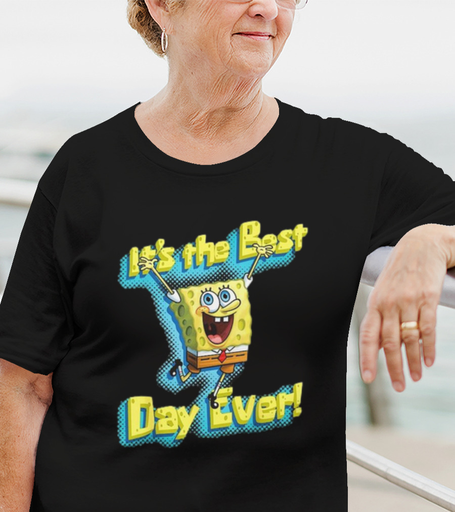 SpongeBob SquarePants It's The Best Day Ever Enthusiastic Pose T-Shirt