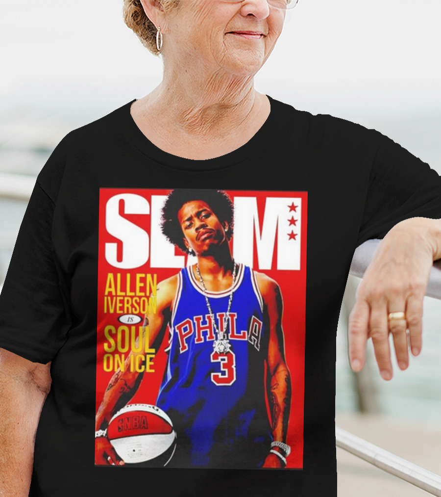 Allen Iverson SLAM Magazine Philly 3 Soul On Ice T-Shirt