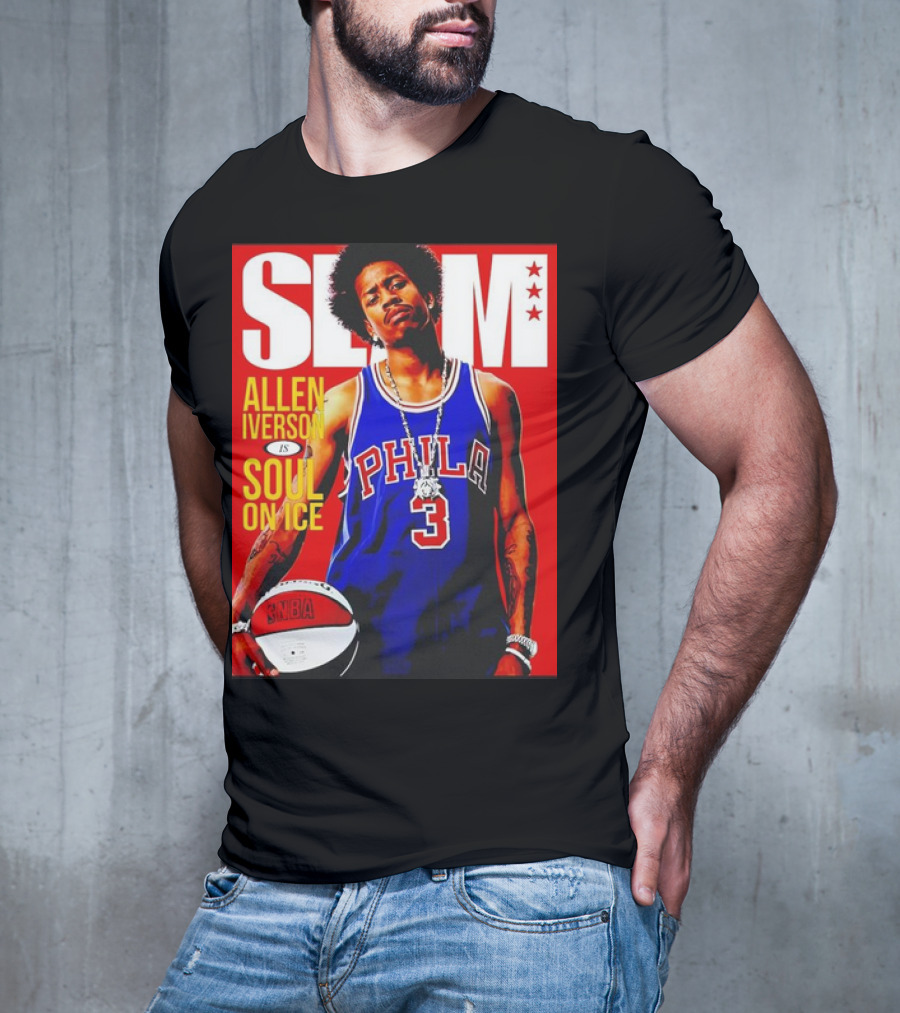 Allen Iverson SLAM Magazine Philly 3 Soul On Ice T-Shirt