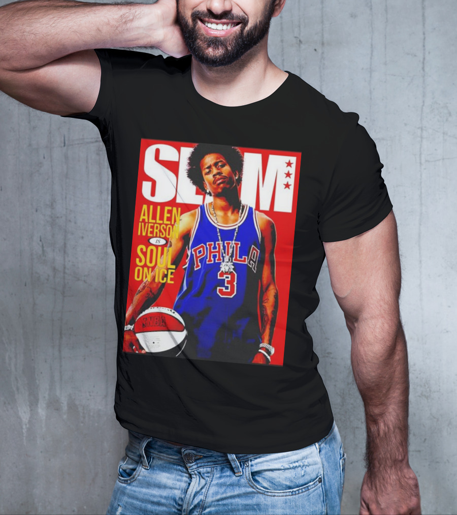 Allen Iverson SLAM Magazine Philly 3 Soul On Ice T-Shirt