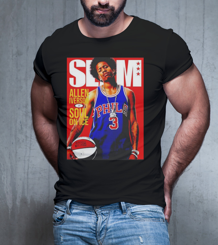 Allen Iverson SLAM Magazine Philly 3 Soul On Ice T-Shirt