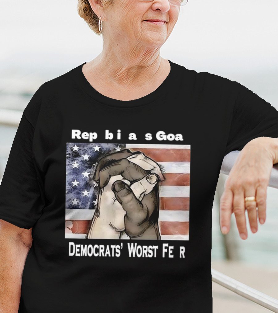 Republicans Goal Democrats' Worst Fear American Flag Handshake T-Shirt