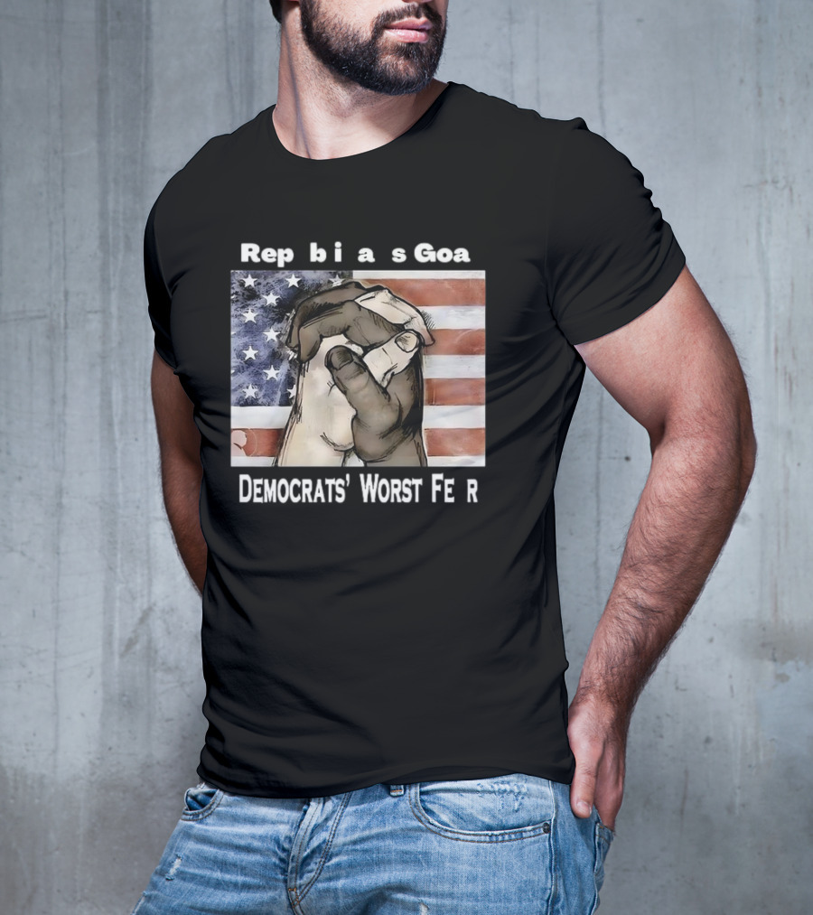 Republicans Goal Democrats' Worst Fear American Flag Handshake T-Shirt