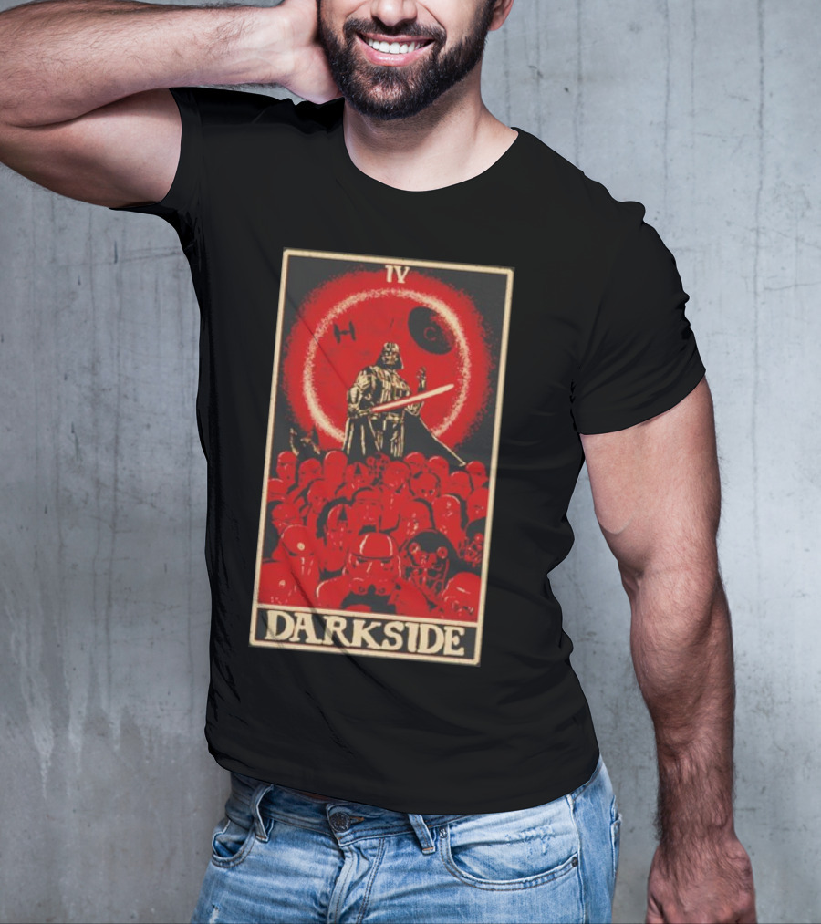 Darkside Tarot Card IV Darth Vader Death Star Stormtroopers T-Shirt