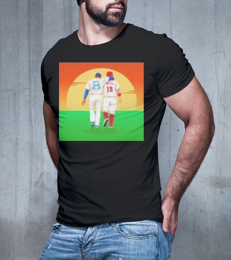 Devon White And Joey Votto Sunset Sports Moment Embrace T-Shirt