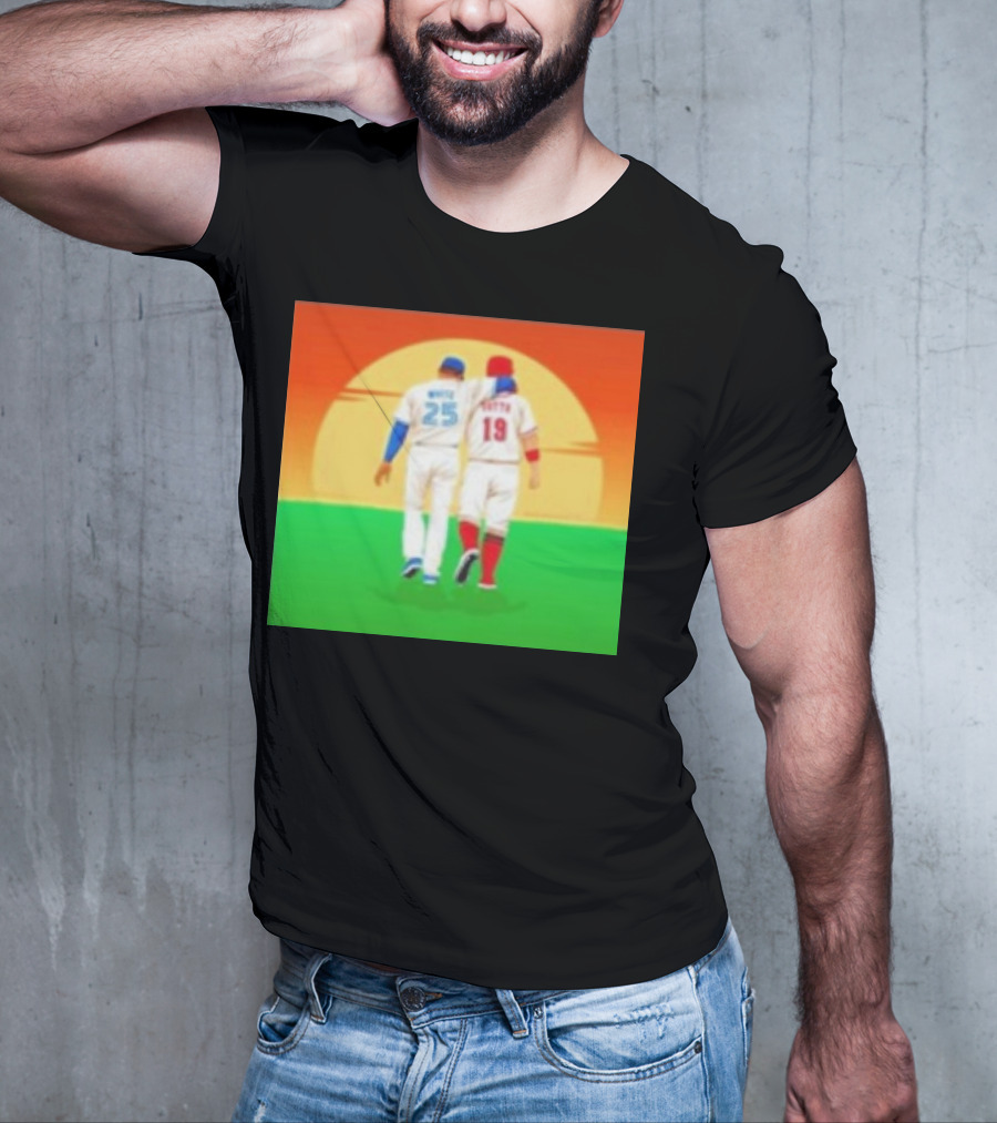 Devon White And Joey Votto Sunset Sports Moment Embrace T-Shirt