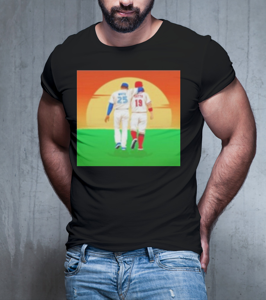 Devon White And Joey Votto Sunset Sports Moment Embrace T-Shirt