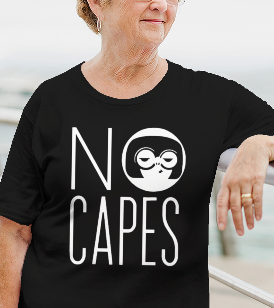 Edna Mode No Capes The Incredibles Disney Logo Iconic T-Shirt