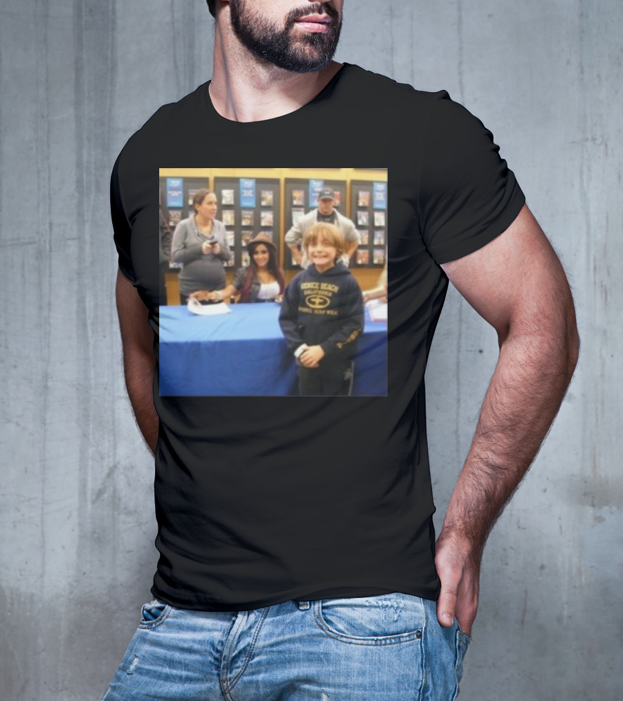 Jake Shane With Nicole Snooki Lavelle Venice Beach Surf Wear T-Shirt