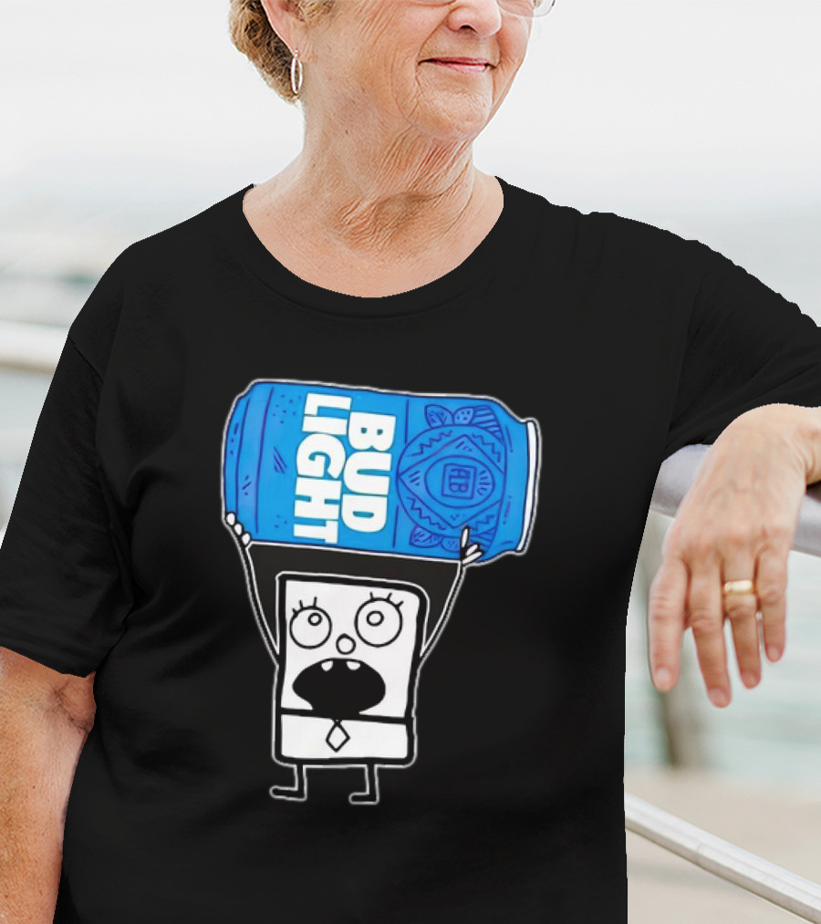 Doodlebob Holding Bud Light Can T-Shirt