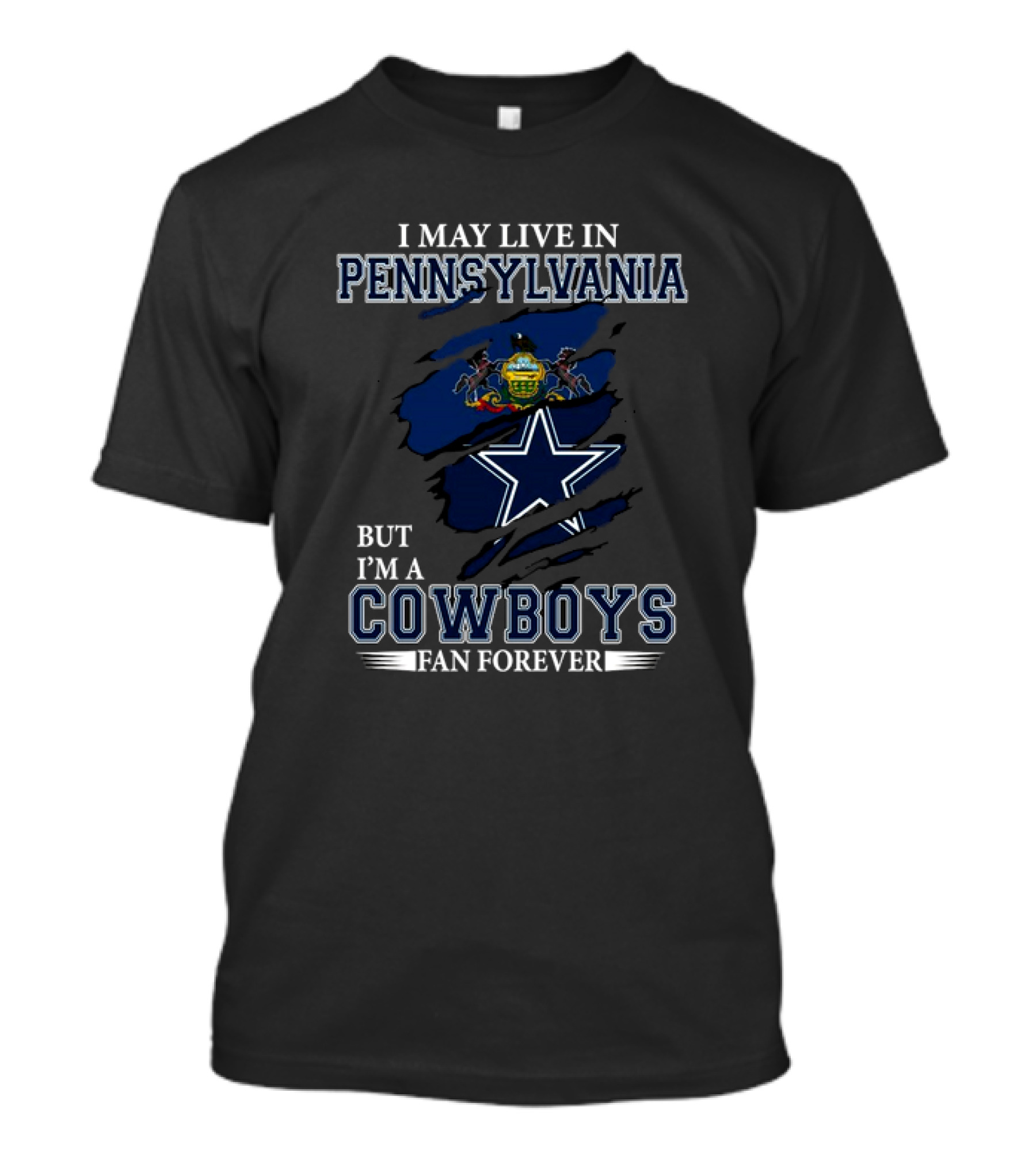 Pennsylvania Resident Dedicated Dallas Cowboys Fan Forever NFL T-Shirt