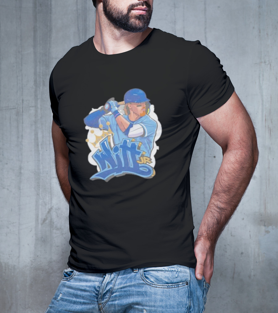 Bobby Witt Jr Kansas City Royals Graffiti Art With Crown T-Shirt