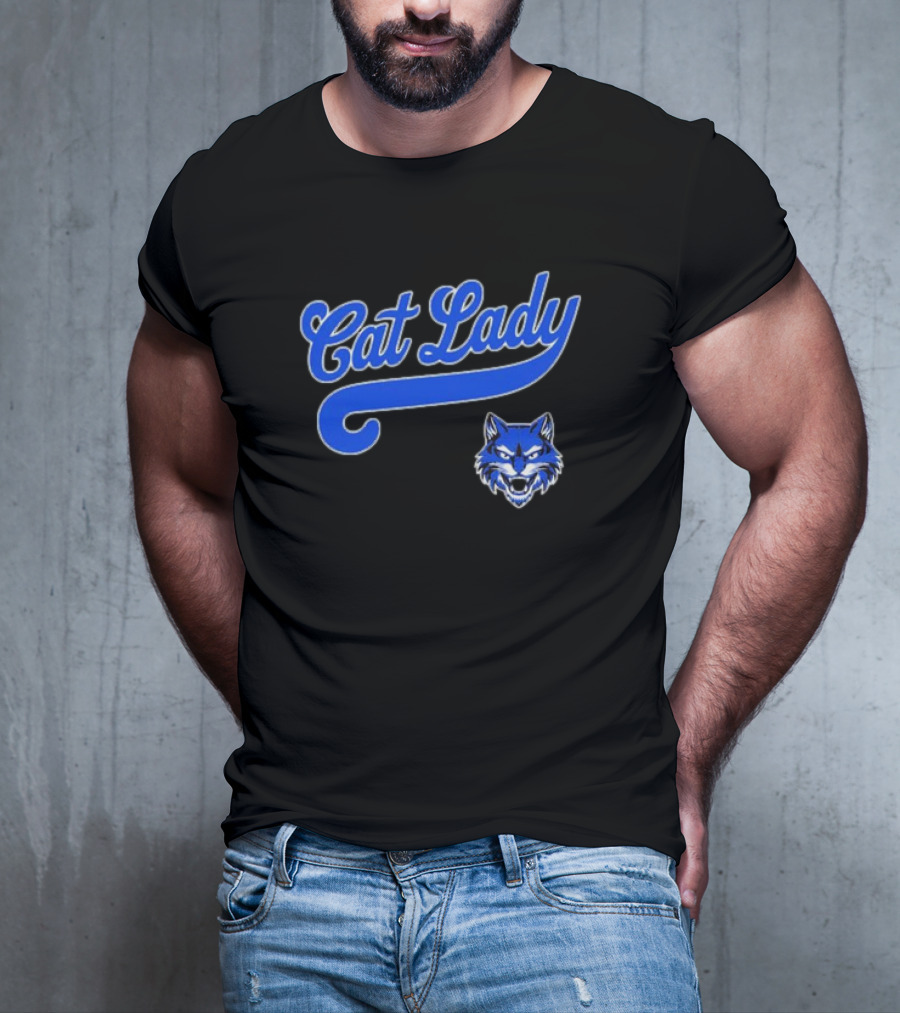 Cat Lady Wildcat Baseball Team T-Shirt