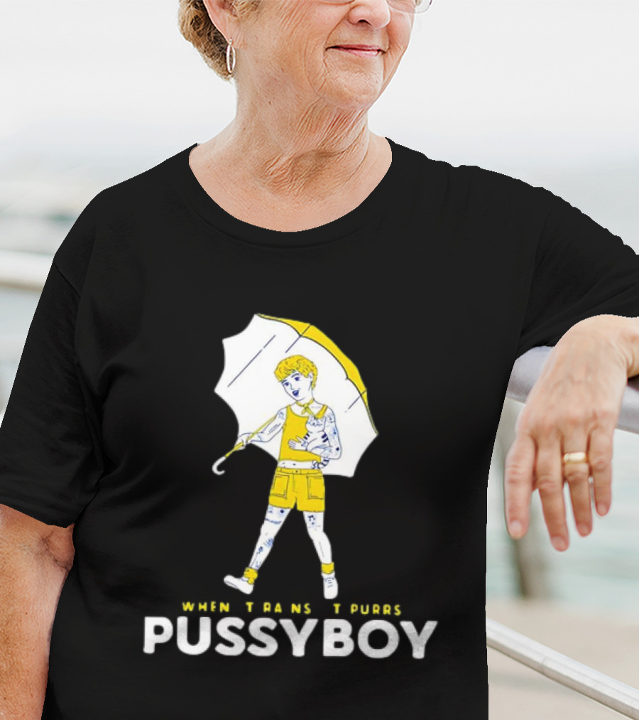 Ezra Michel When Trans It Purrs Pussyboy Umbrella T-Shirt