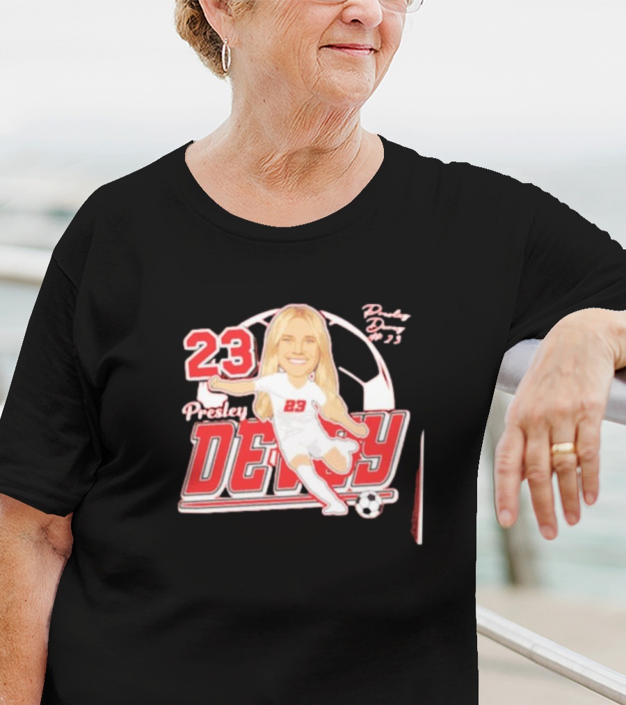 Presley Devey 23 New Mexico Forward Soccer Signature T-Shirt