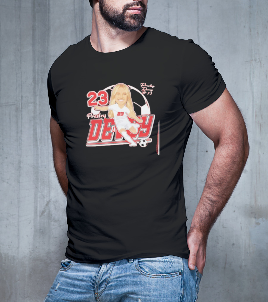 Presley Devey 23 New Mexico Forward Soccer Signature T-Shirt