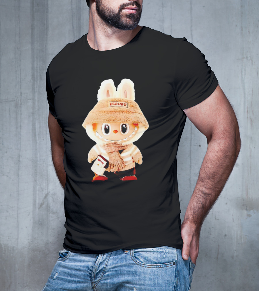 Labubu Bunny Hoodie With Scarf And Bag Accessories T-Shirt