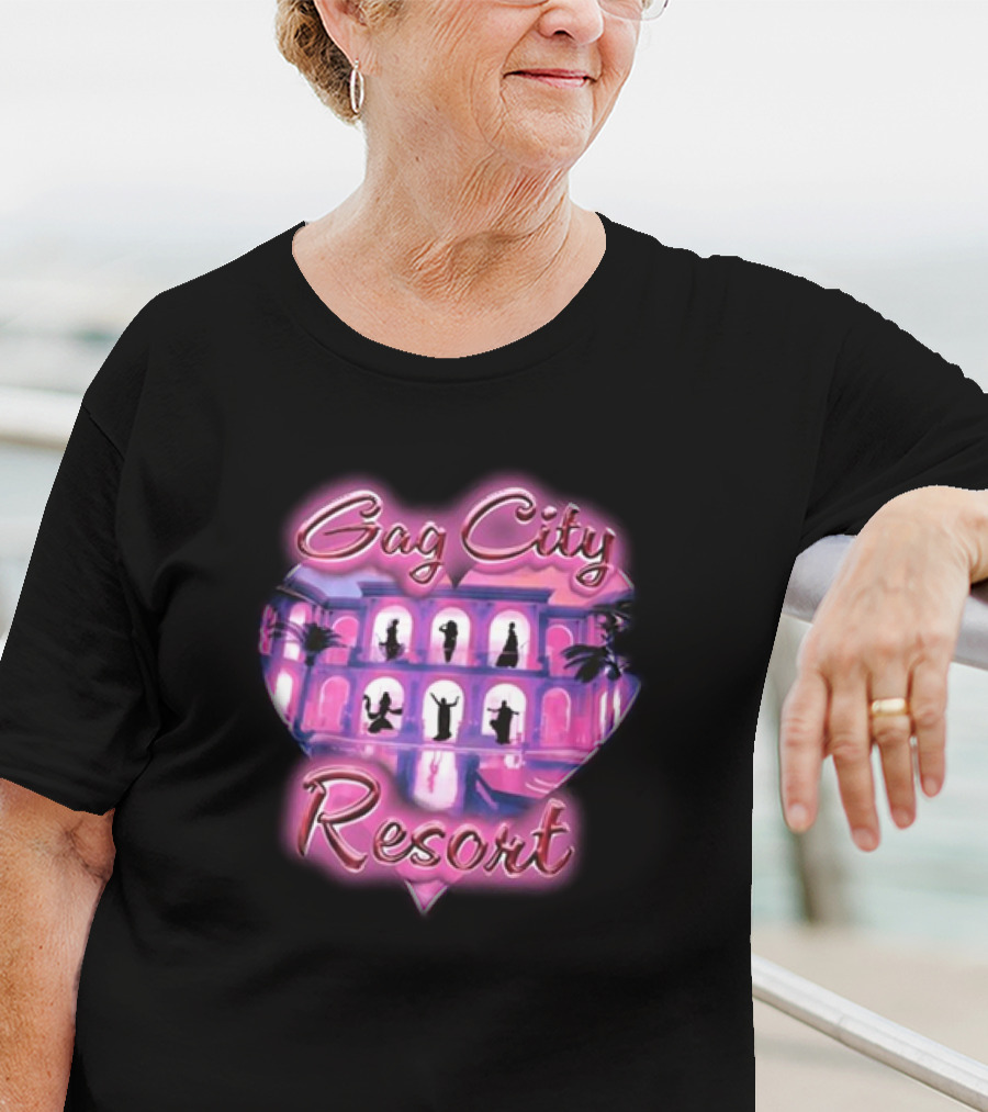 Gag City Resort Heart Silhouette Scene T-Shirt