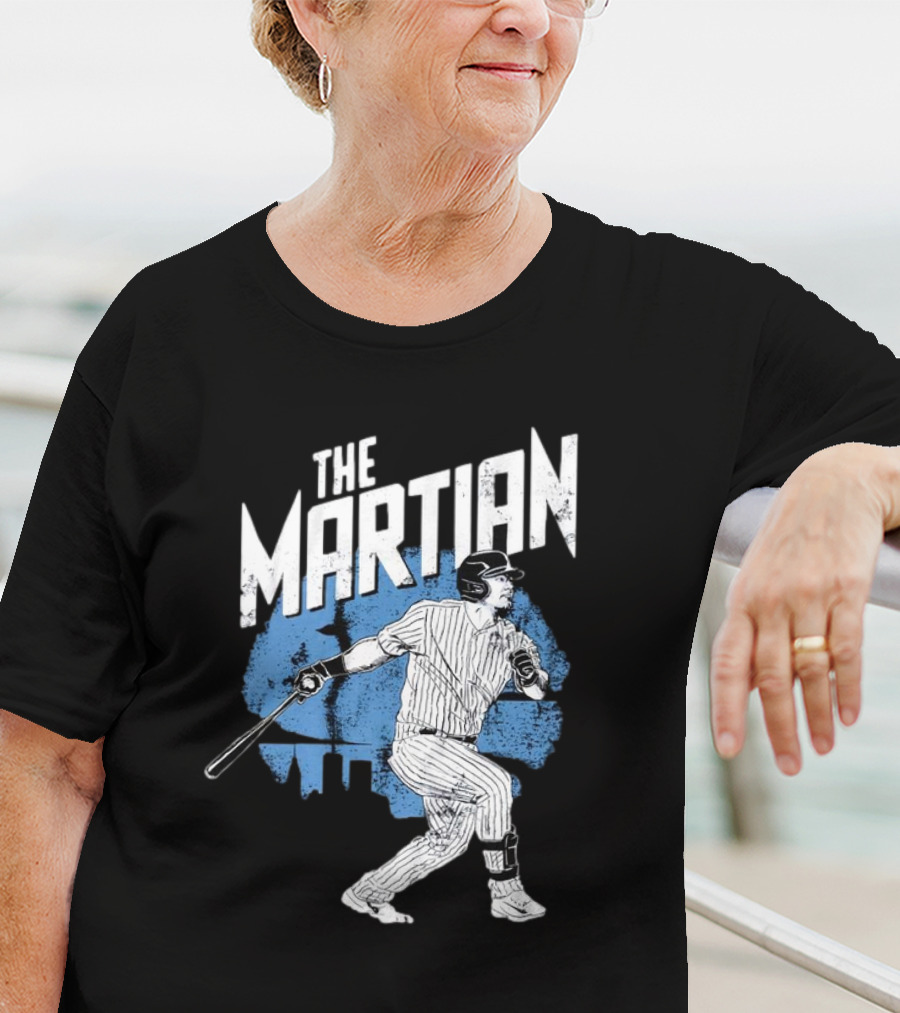 The Martian Jasson Dominguez New York Yankees Baseball Player Skyline T-Shirt