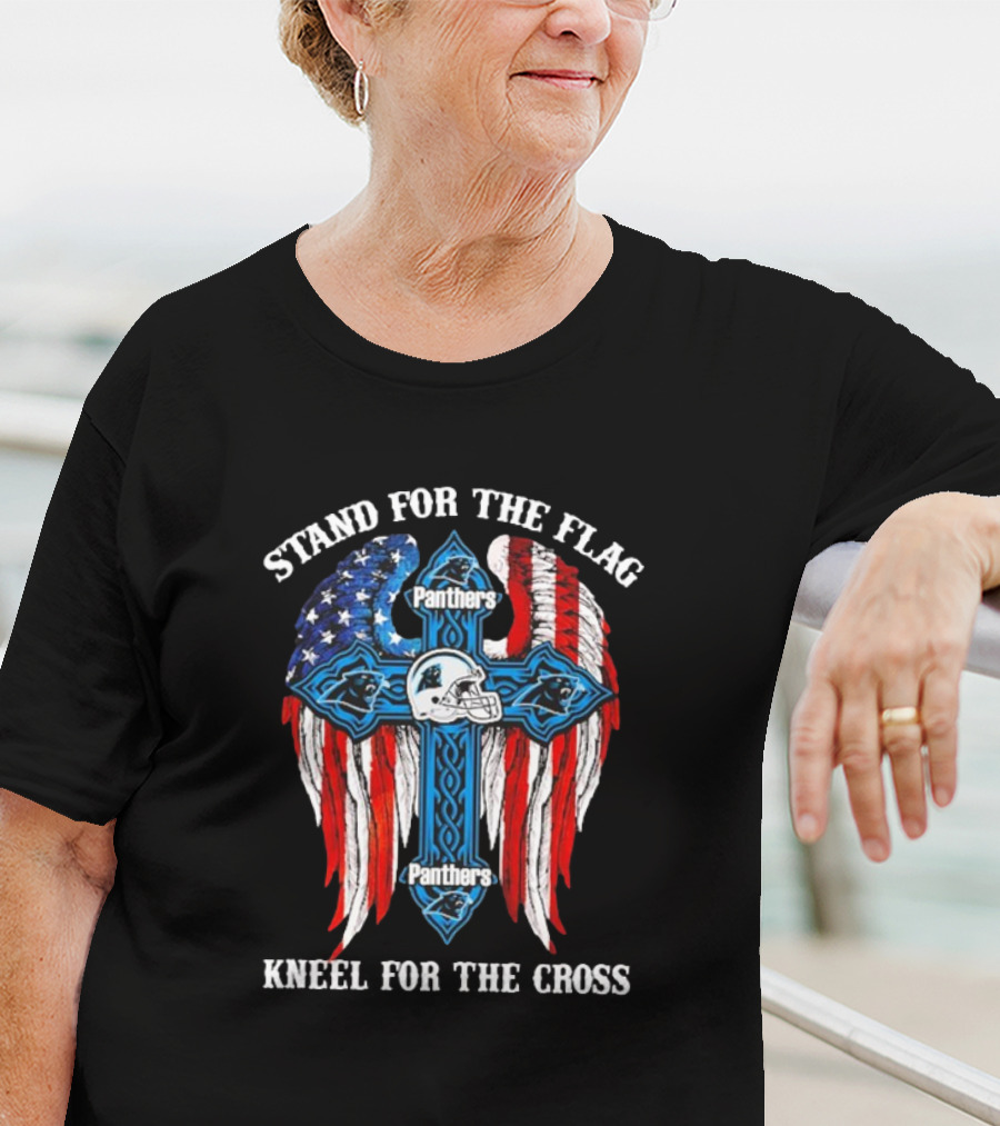 Stand For The Flag Kneel For The Cross Panthers T-Shirt