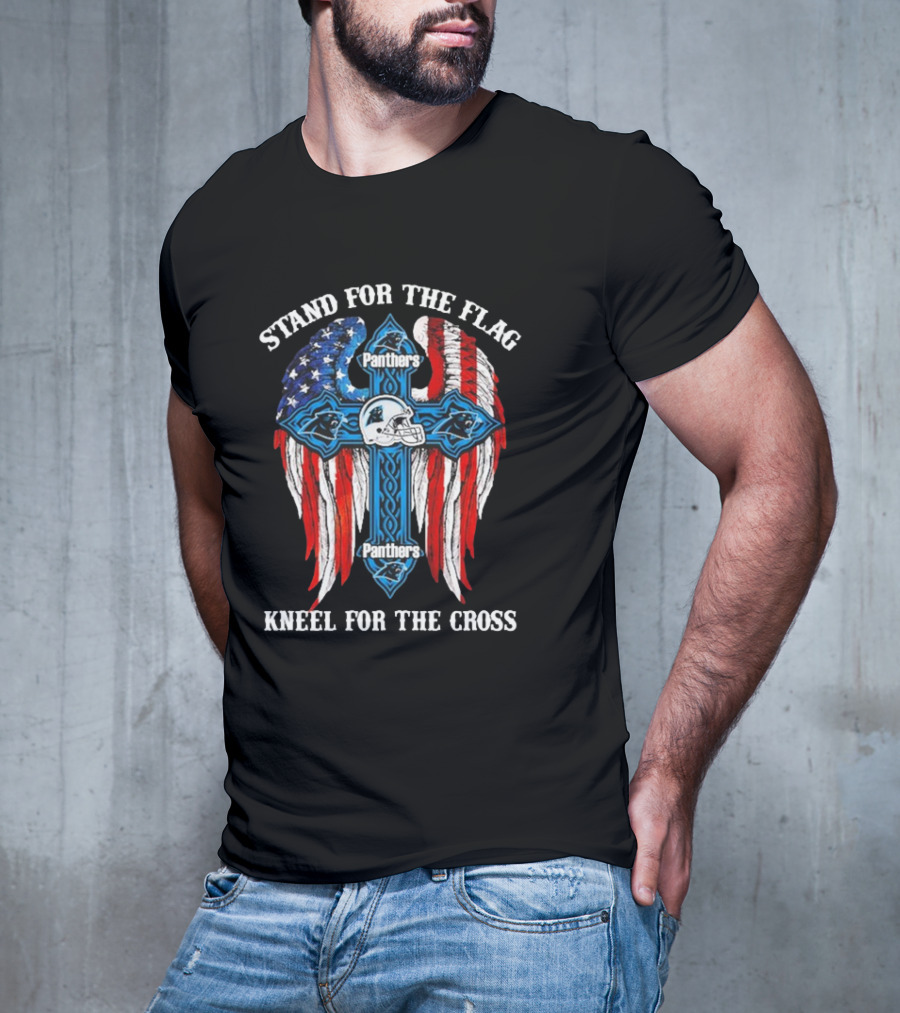 Stand For The Flag Kneel For The Cross Panthers T-Shirt