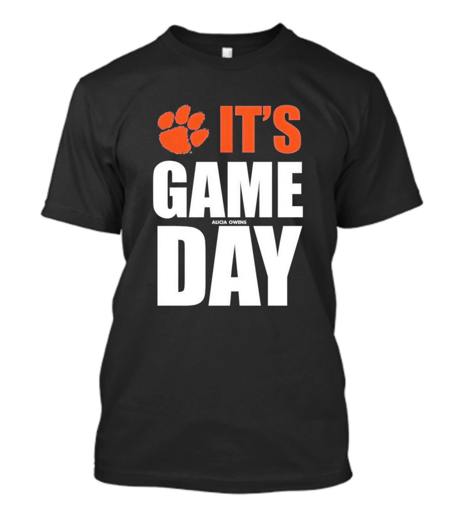 Clemson Tigers It's Game Day Paw Print Alicia Owens T-Shirt