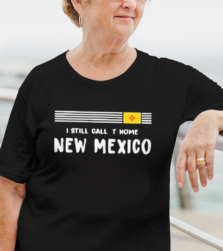 I Still Call It Home New Mexico Flag Horizontal Stripes Zia T-Shirt