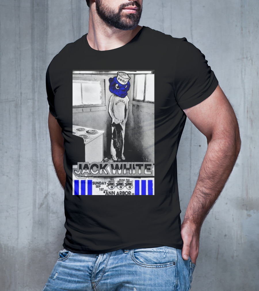 Jack White Michigan Blue Bear Ann Arbor September 1 T-Shirt