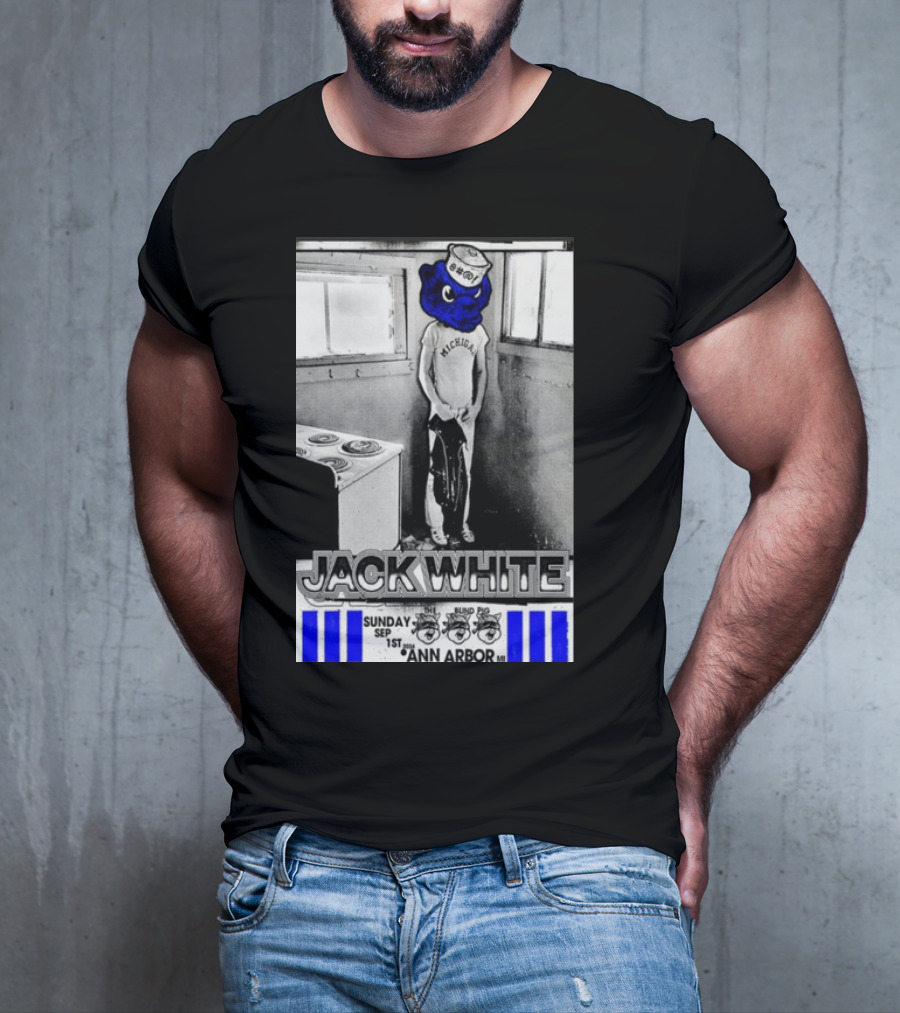 Jack White Michigan Blue Bear Ann Arbor September 1 T-Shirt