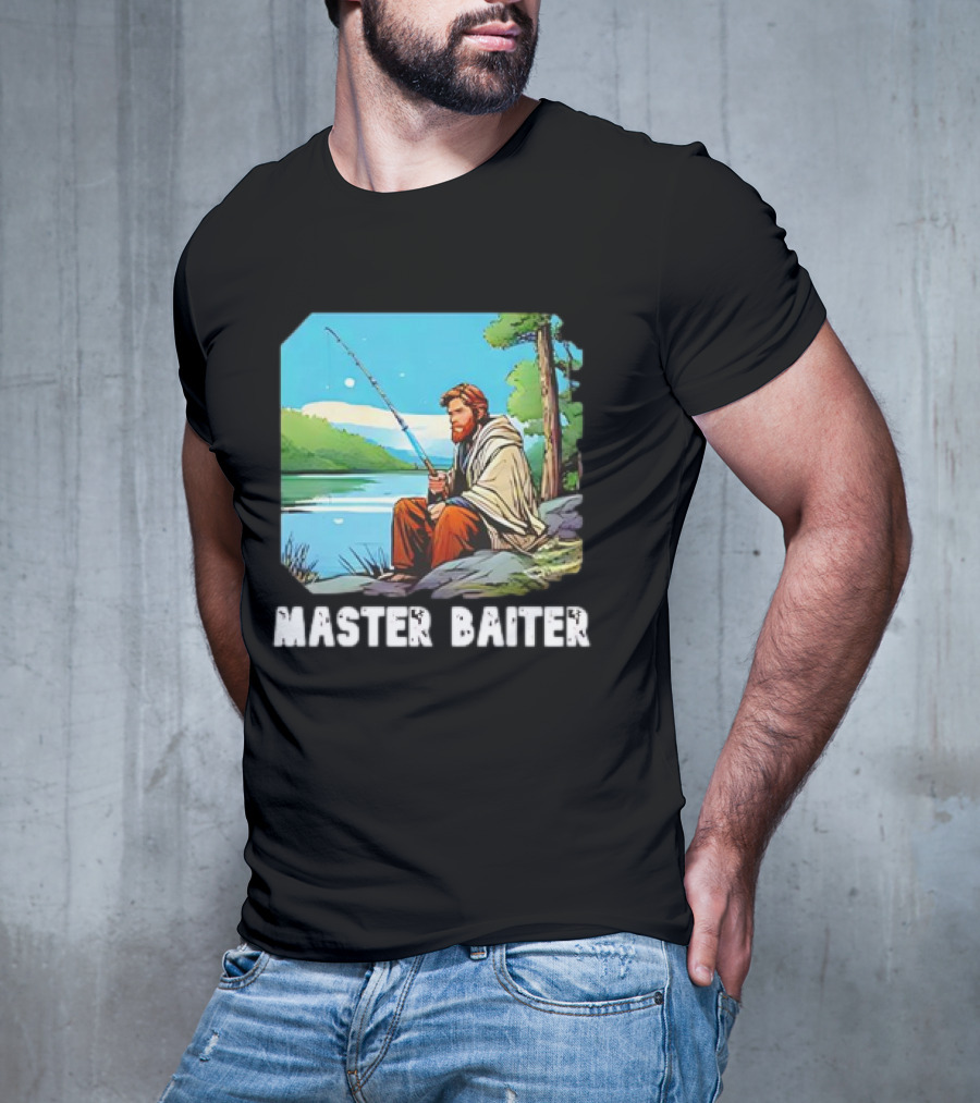 Obi-Wan Kenobi Fishing Master Baiter Forest Scene T-Shirt