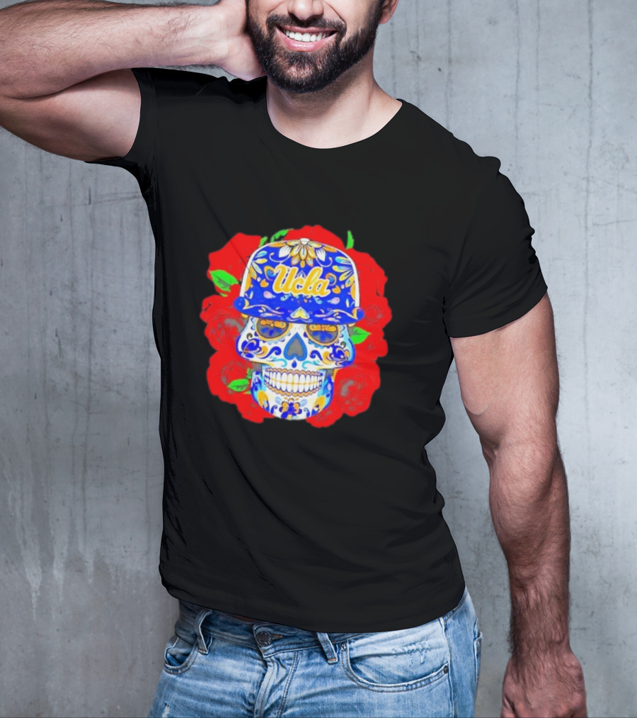 Ucla Bruins Sugar Skull Roses T-Shirt