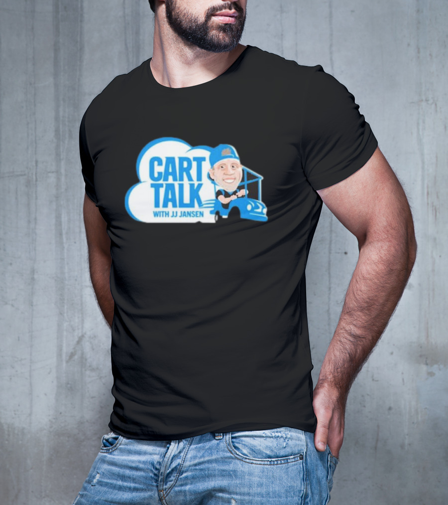 Carolina Panthers Cart Talk With JJ Jansen Blue Cart Cloud T-Shirt
