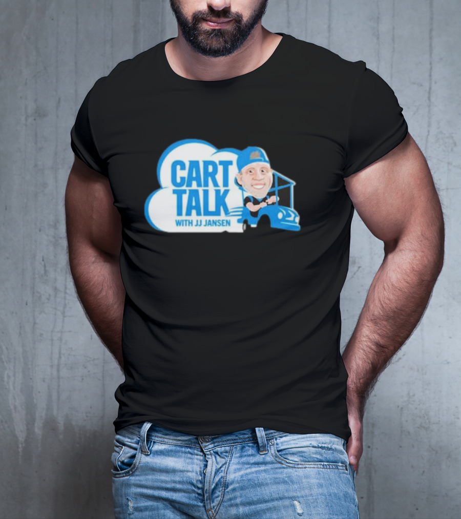 Carolina Panthers Cart Talk With JJ Jansen Blue Cart Cloud T-Shirt