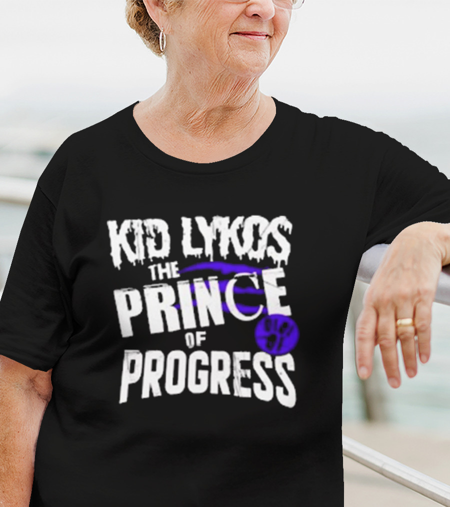 Kid Lykos The Prince Of Progress With Paw Prints T-Shirt