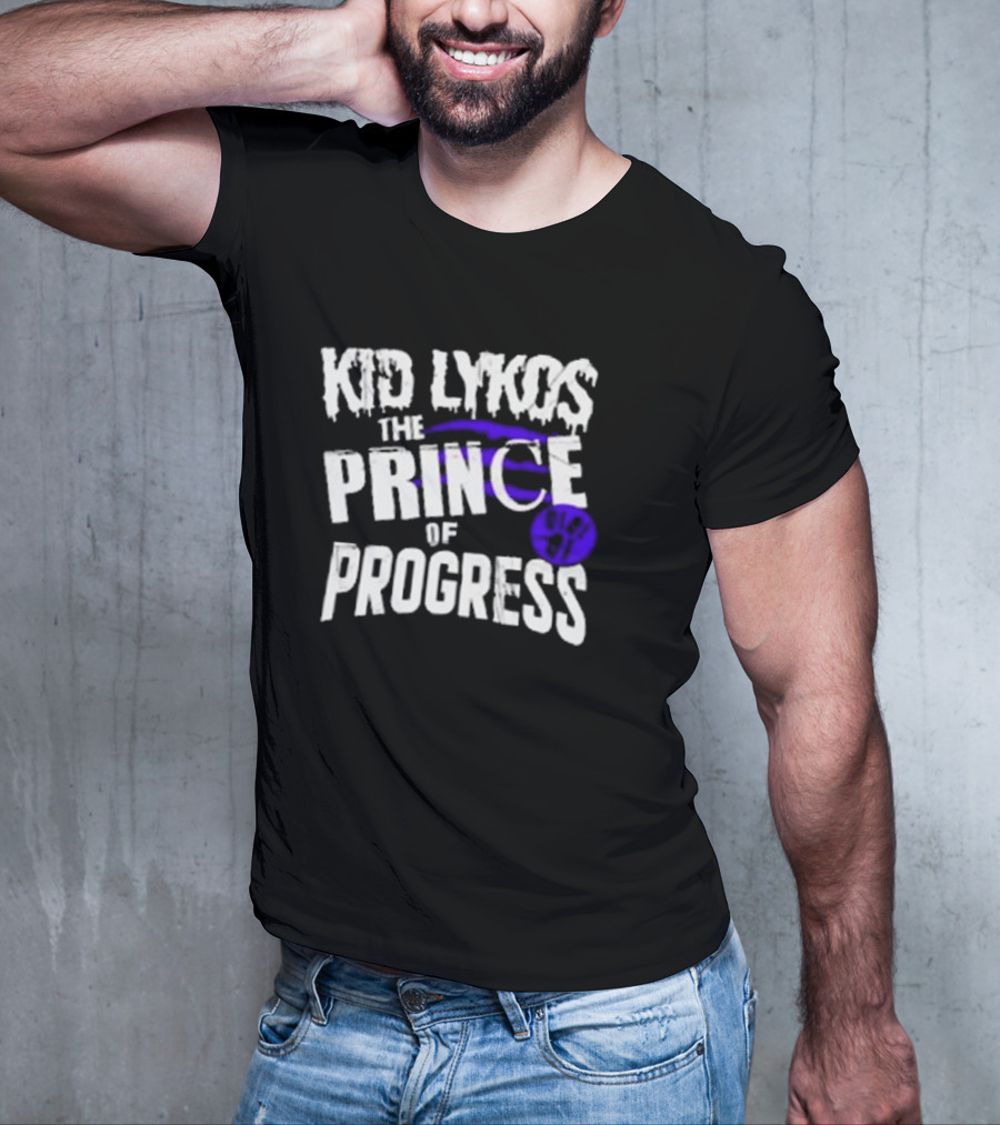 Kid Lykos The Prince Of Progress With Paw Prints T-Shirt