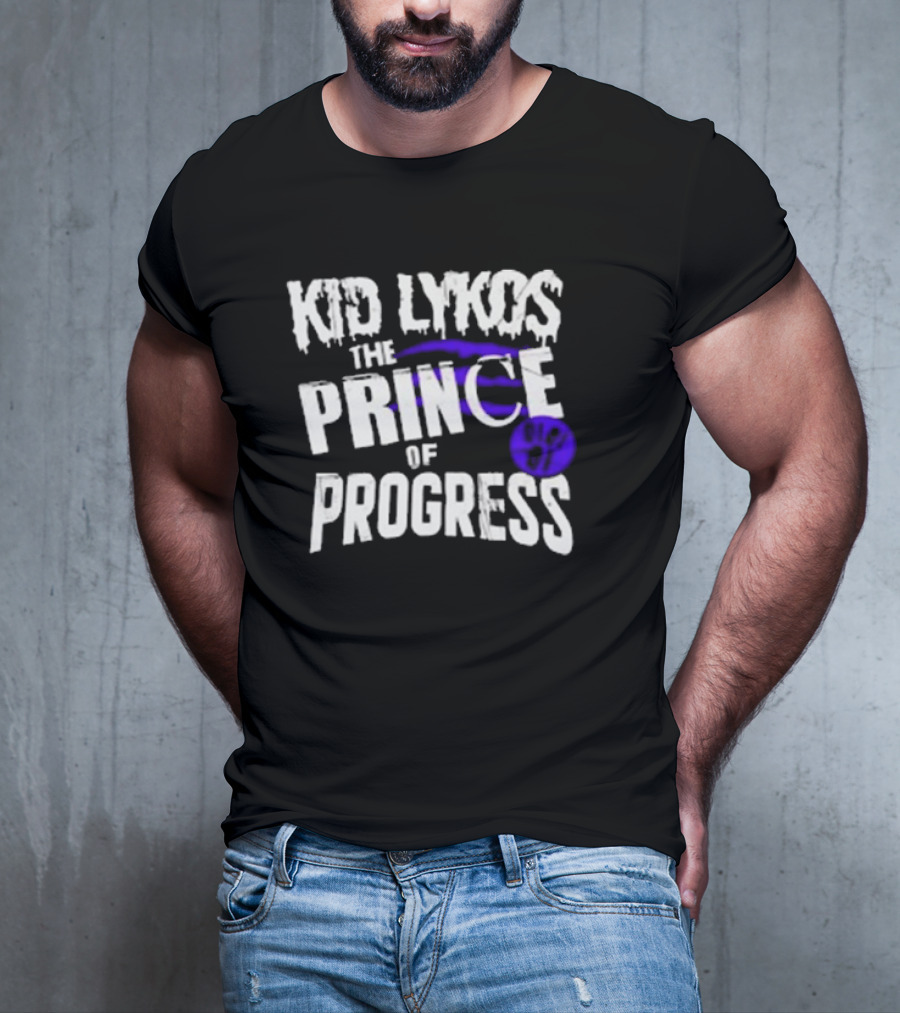 Kid Lykos The Prince Of Progress With Paw Prints T-Shirt