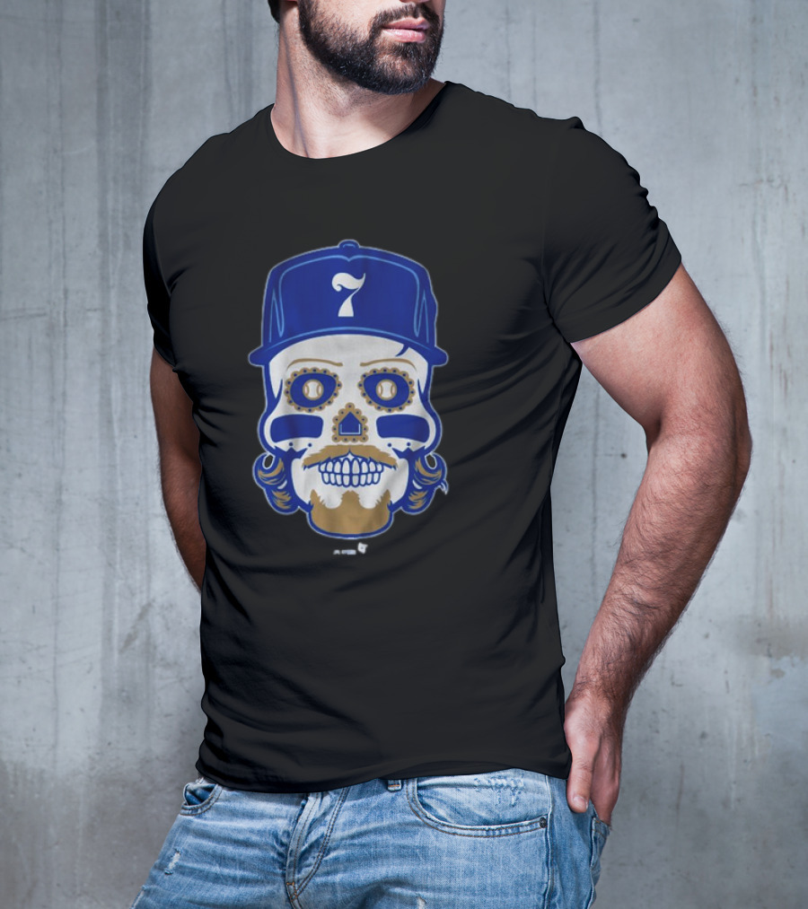 Bobby Witt Jr. Sugar Skull Baseball Cap T-Shirt