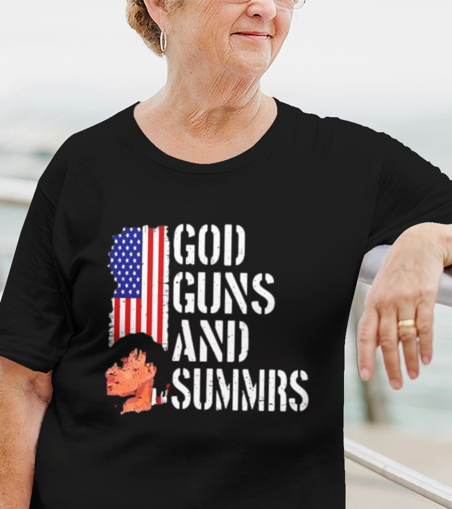 Kankan God Guns And Summrs American Flag Iconic T-Shirt