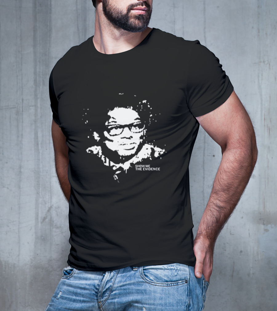 Thomas Sowell Show Me The Evidence Face Stencil T-Shirt