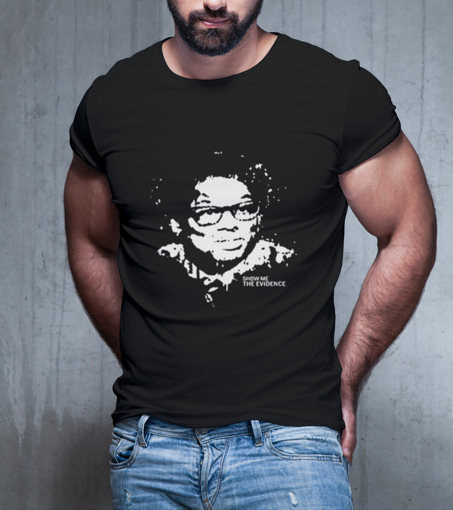 Thomas Sowell Show Me The Evidence Face Stencil T-Shirt