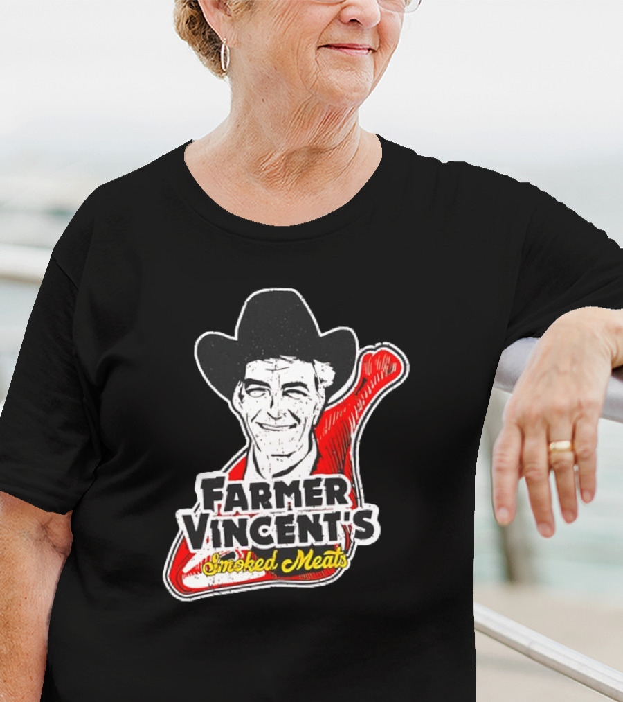 Farmer Vincent's Smoked Meats Vintage Cowboy T-Shirt