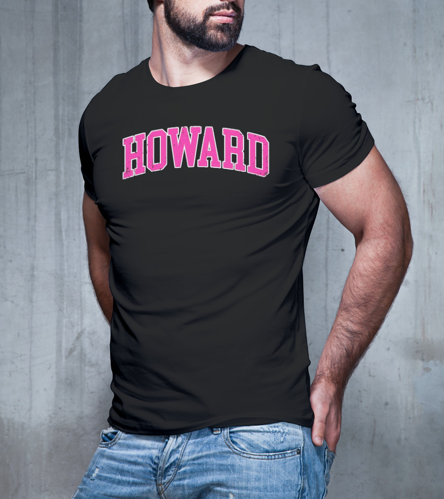 Howard University Pink Arch Text T-Shirt