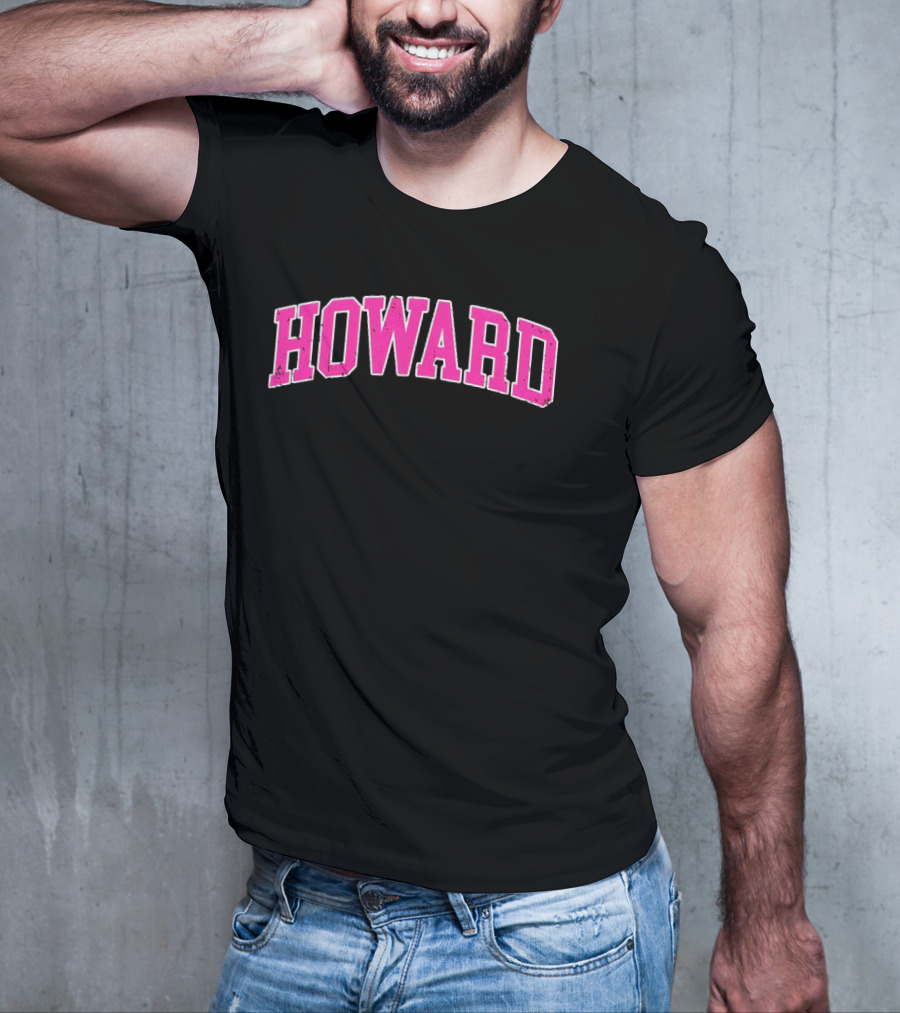 Howard University Pink Arch Text T-Shirt