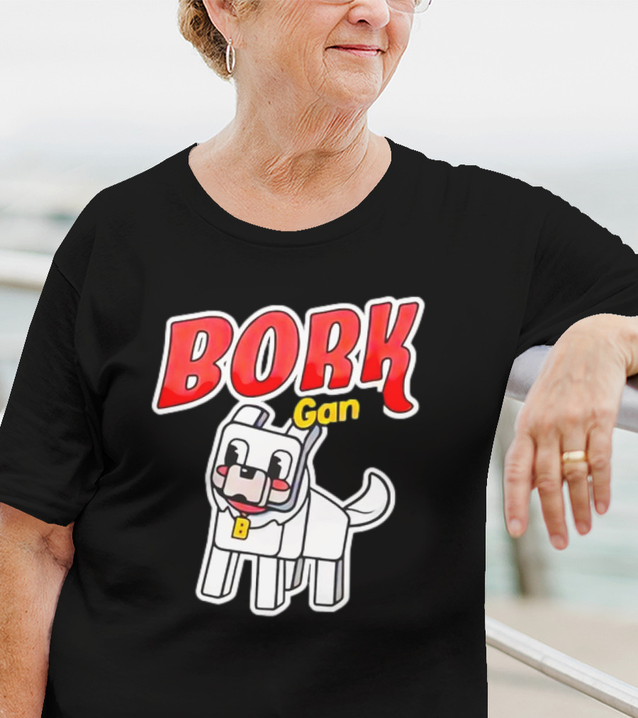 Bork Gang Dog Character With Collar T-Shirt